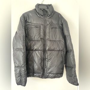 Never worn, very warm, down, black winter coat sized XXL (runs small).